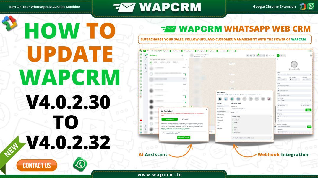How to Update WapCRM v4.0.2.30 TO v4.0.2.32
